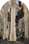 HOUCKGEEST, Gerard tomb of Willem I in the Nieuwe Kerk in Delft oil painting artist